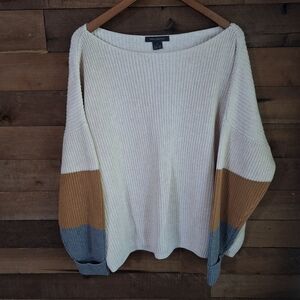 French Connection Oversized Blovk Sleeve Sweater SZ Large